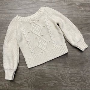 Gap Kids Cream Cable Knit Sweater Toddler Size 3